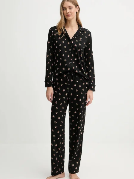 Пижама Lauren Ralph Lauren дамска черно