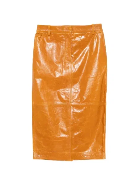 Fustă din piele Co Collection maro