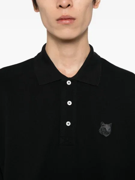 Polo Maison Kitsune negru