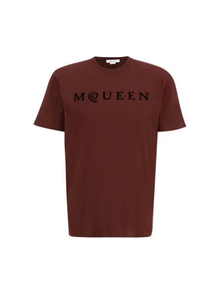 Koszulka Alexander Mcqueen z logo brązowa