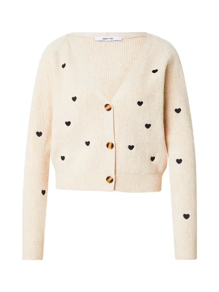 ABOUT YOU Geacă tricotată Lana roz pastel negru