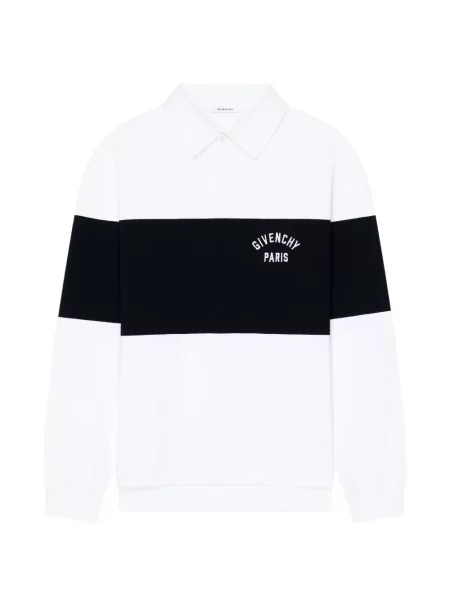 Tricou polo Givenchy cu broderie alb