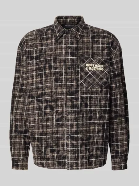 Koszula casualowa o kroju oversized z czystej bawełny model LEVI' Don't Waste Culture czarna