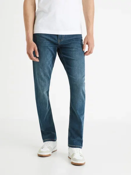 Blugi drepți Celio albastru
