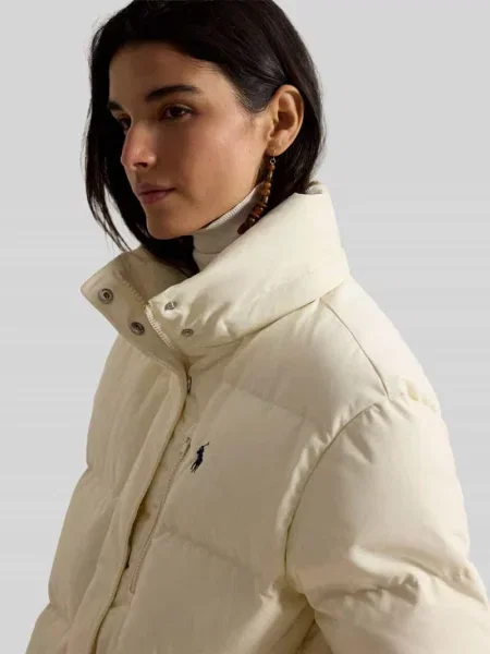 Kurtka pikowana o kroju regular fit z odpinanym kapturem Polo Ralph Lauren biała