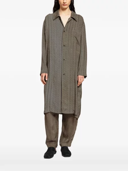 Haină în spic de hering Uma Wang cu model herringbone negru