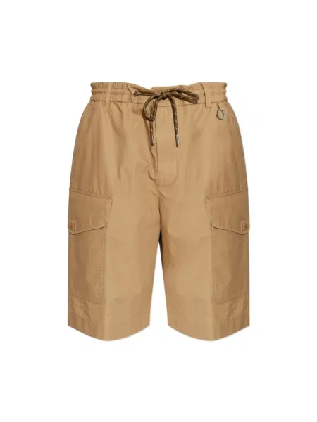 Szorty cargo Moncler popelinowe brązowe