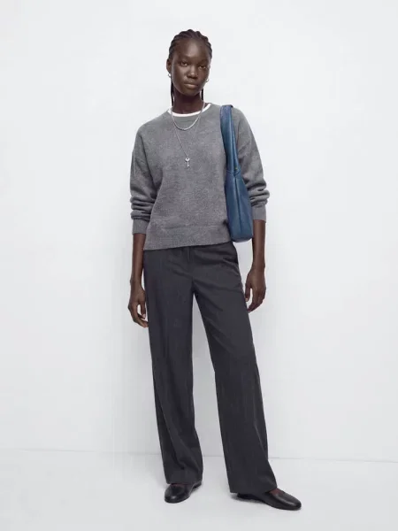 Sweter z ćwiekami ciemnoszary Teen L MANGO TEEN