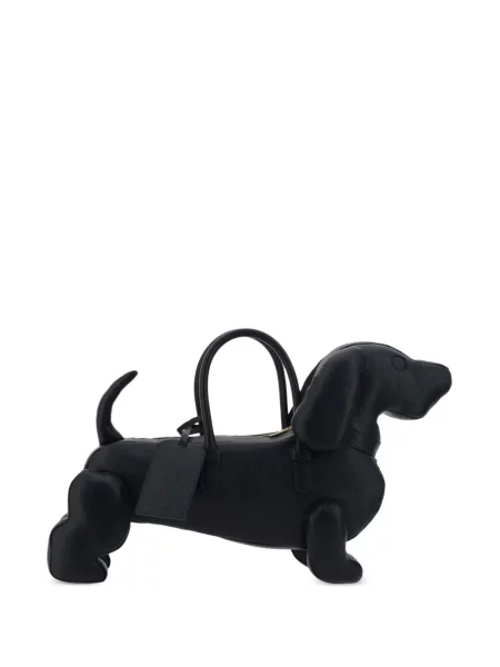 Geantă de mână Thom Browne din piele negru