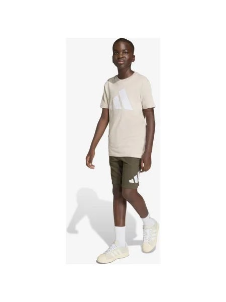Zestaw adidas koszulka i spodenki Essentials beżowy junior biały