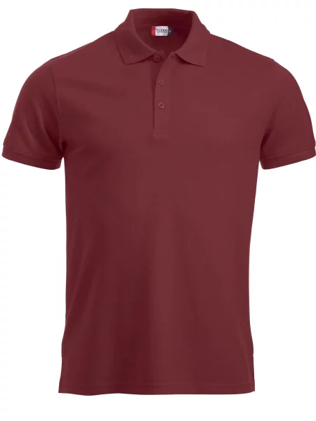 Clique Polo Manhattan z mieszanki i bawełny burgundy czerwona