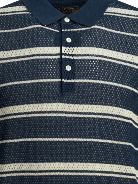 Tricou polo Beams Plus tricotate negru