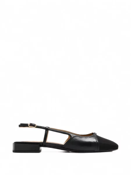 Pantofi cu toc Sam Edelman slingback cu autograf negru