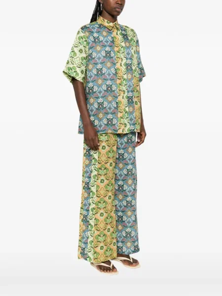 Cămașă Alemais cu model floral albastru