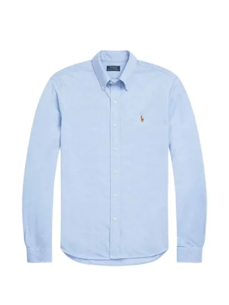 Pledinės kelnės Polo Ralph Lauren ruoželis su užsegama apykakle mėlyna