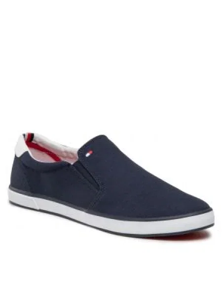 TOMMY HILFIGER Belebújós cipők éjkék / piros / fehér fekete