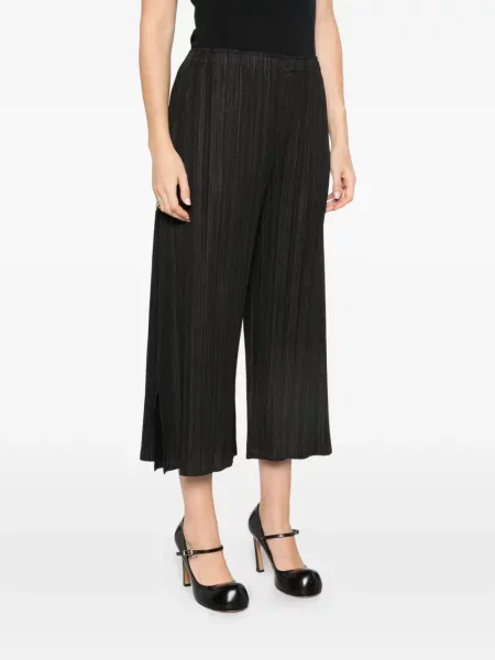 Decupat pantaloni Pleats Please Issey Miyake negru