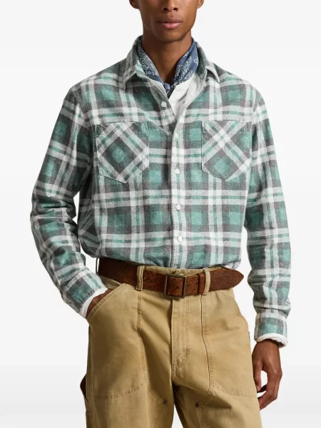 Τρέξιμο polo Polo Ralph Lauren υφαίνω διαγωνίως κλασικό πράσινο