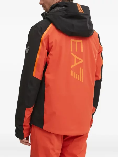 Geacă Ea7 Emporio Armani cu imagine portocaliu