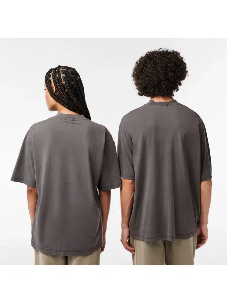 Lacoste Koszulka Loose Fit Jersey czarna