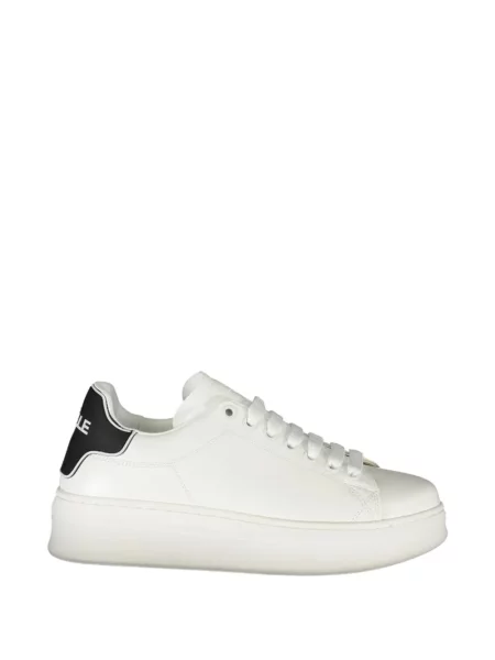 Sneakerși Gaelle cu șireturi din dantelă chunky alb