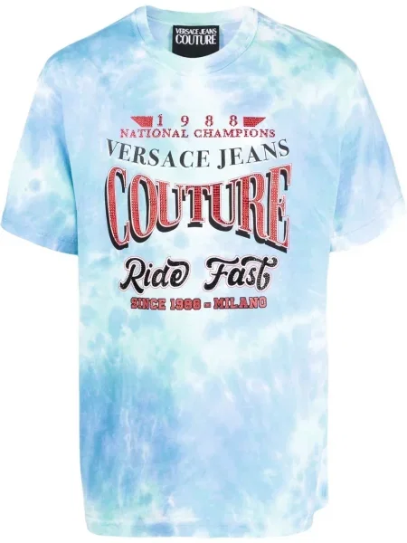 Tricou Versace Jeans Couture cu imagine albastru