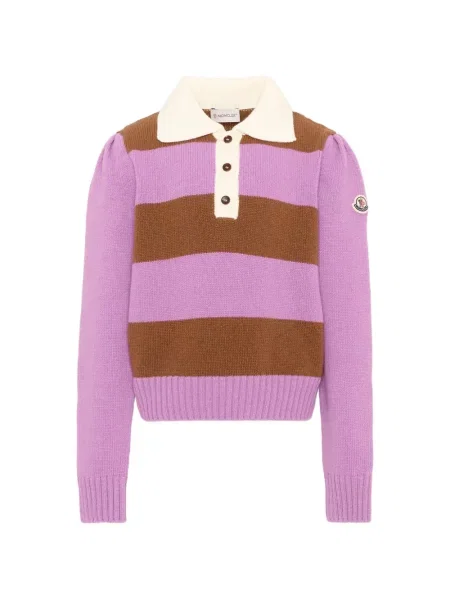 Koszulka polo dziecięca Moncler Enfant fioletowa