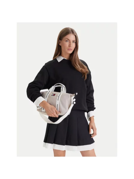 Shopperka Tommy Jeans beżowa