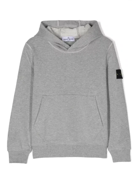 Bluza z kapturem dziecięca Stone Island szara