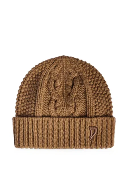 Căciulă Dondup cu broderie tricotate maro