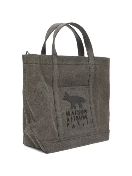 Geantă shopper Maison Kitsune gri