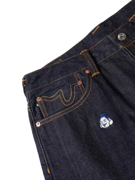 Дънки Evisu бродирани синьо