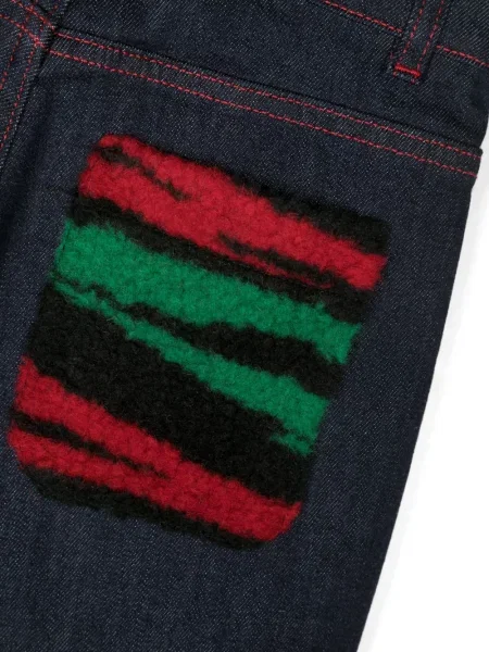 Jeansy straight leg dziecięce Missoni niebieskie