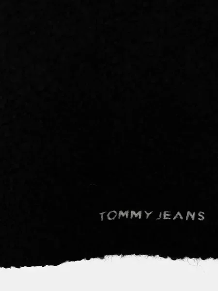 Tommy Jeans Szalik Kobiety Sztuczne włókno jednolity ONE SIZE czarny