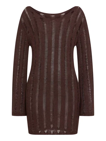 LSCN by LASCANA Pletena obleka temno rjava