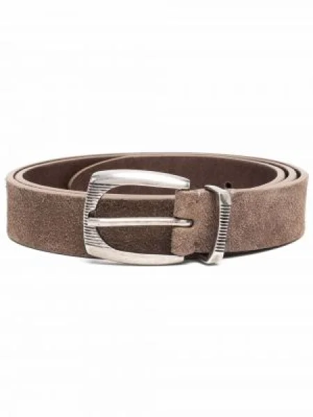 Cu centură curea Brunello Cucinelli din piele de căprioară cu cataramă