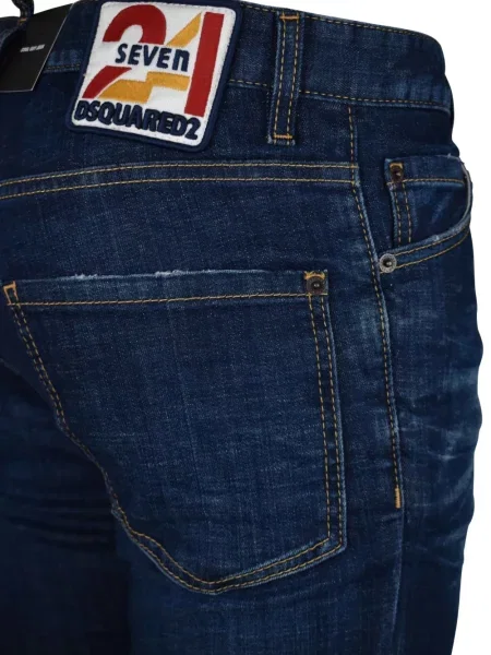 Blugi Dsquared2 cu autograf albastru