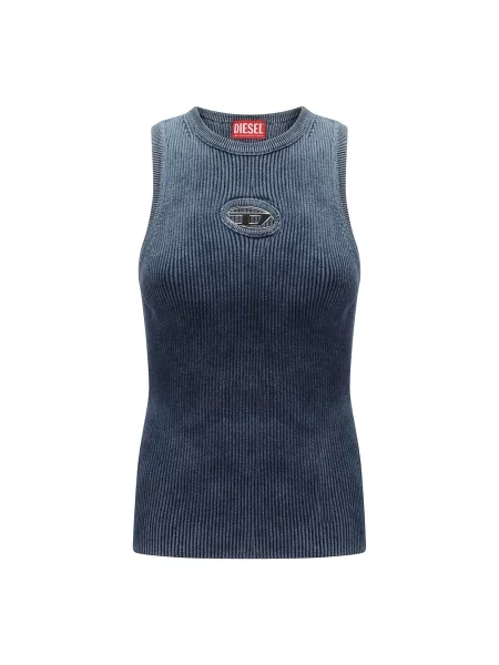 Top Diesel koronkowy na ramiączkach niebieski