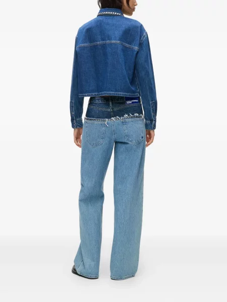 Blugi Karl Lagerfeld Jeans cu tepi albastru