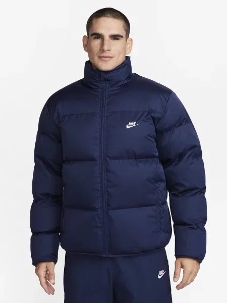 NIKE Зимова куртка Темно-синій Без підкладки синя