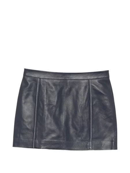 Mini fustă din piele Michael Kors mini albastru