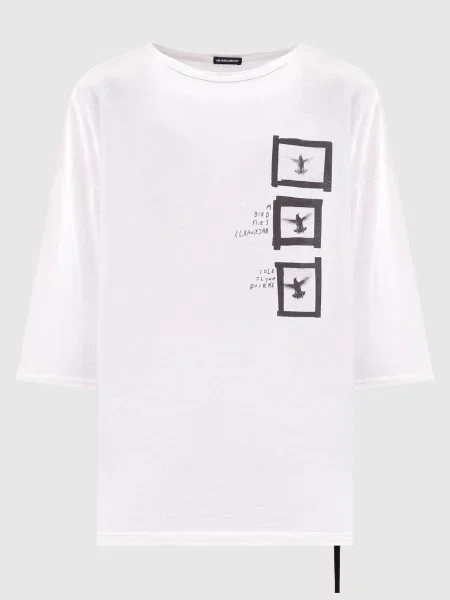 Футболка Dieter з принтом Ann Demeulemeester біла