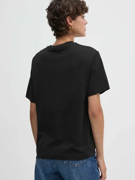 Koszulka Lacoste Relaxed Fit Logo krótki rękaw 34 czarna