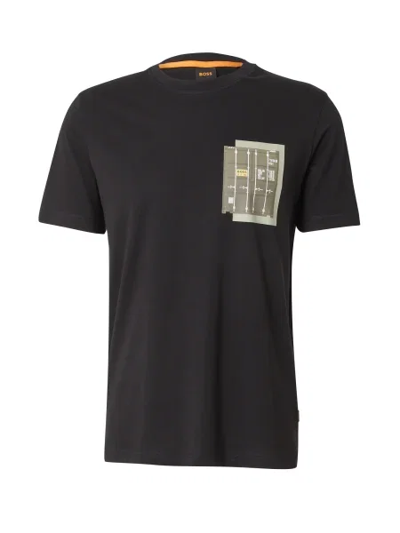 BOSS Tricou Te_Container negru