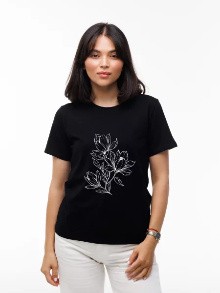 Футболка наталюкс черная