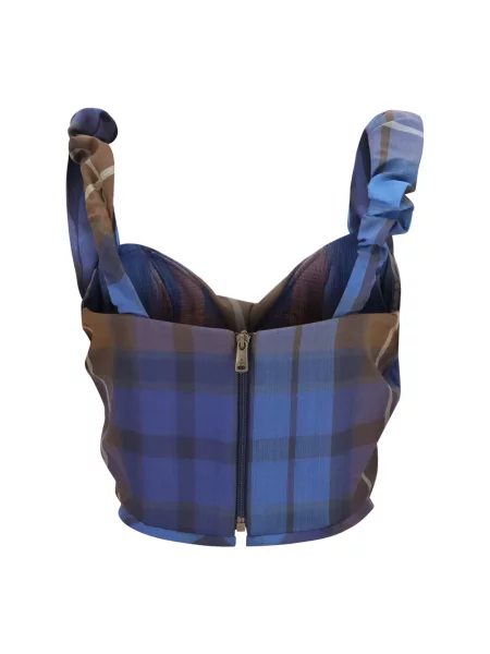 Top Vivienne Westwood w kratę niebieski