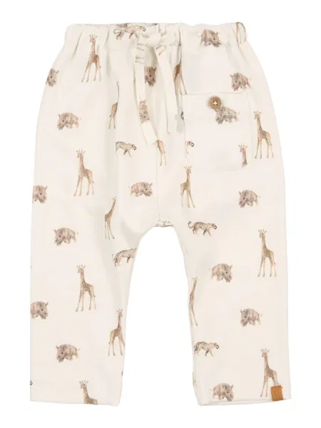 Lil'Atelier Pantaloni NBMGayo bej / maro caramel alb