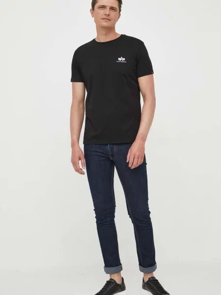 Alpha Industries pánske tričko Backprint black čierna