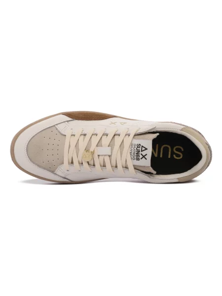 Pantofi Sun68 streetstyle alb