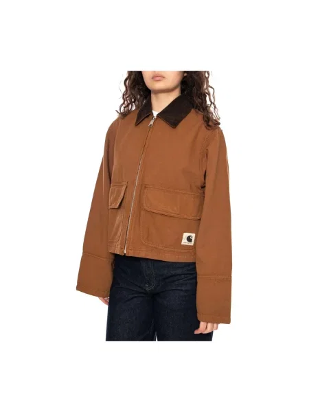 Carhartt WIP W Prescott Jacket kurtka przejściowa brązowa